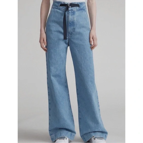 NWOT Rag & Bone high rise Cry flared jeans belt - Picture 4 of 7